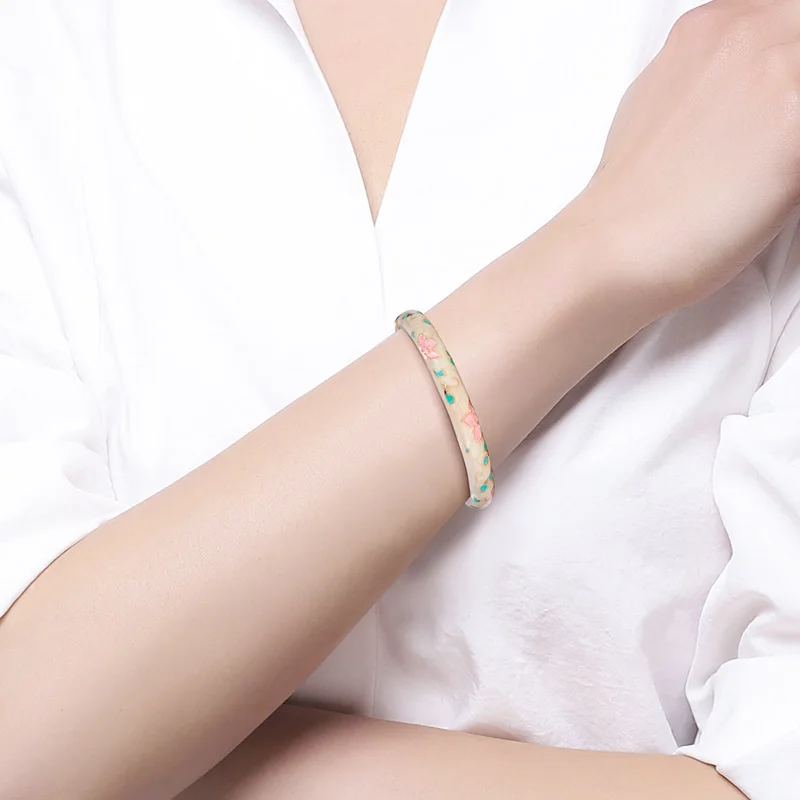 Enamel Bracelet For Women Bangle On Hand Cloisonne Hawaiian Women\'s Hand Bracelets African Jewelry India Dubai Mother\'s Day Gift