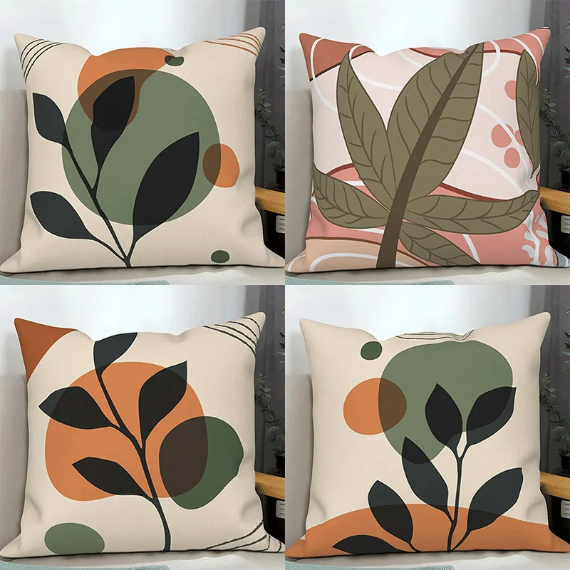

Home Decor Abstract Leaf Pattern Decorative s Pattern Cushion Cover Suitable for Sofa Bedroom Car