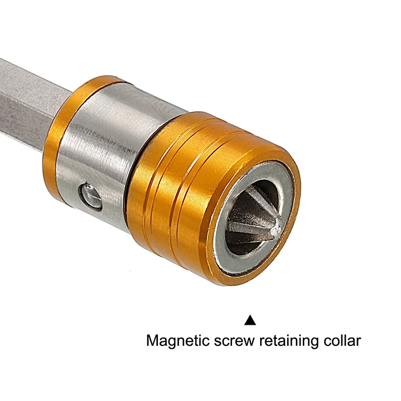 Ph1/ph2/ph3/sl6 double end chave de fenda conjunto bit com colar magnético removível 1/4 "hex shank s2 brocas de aço ferramentas manuais