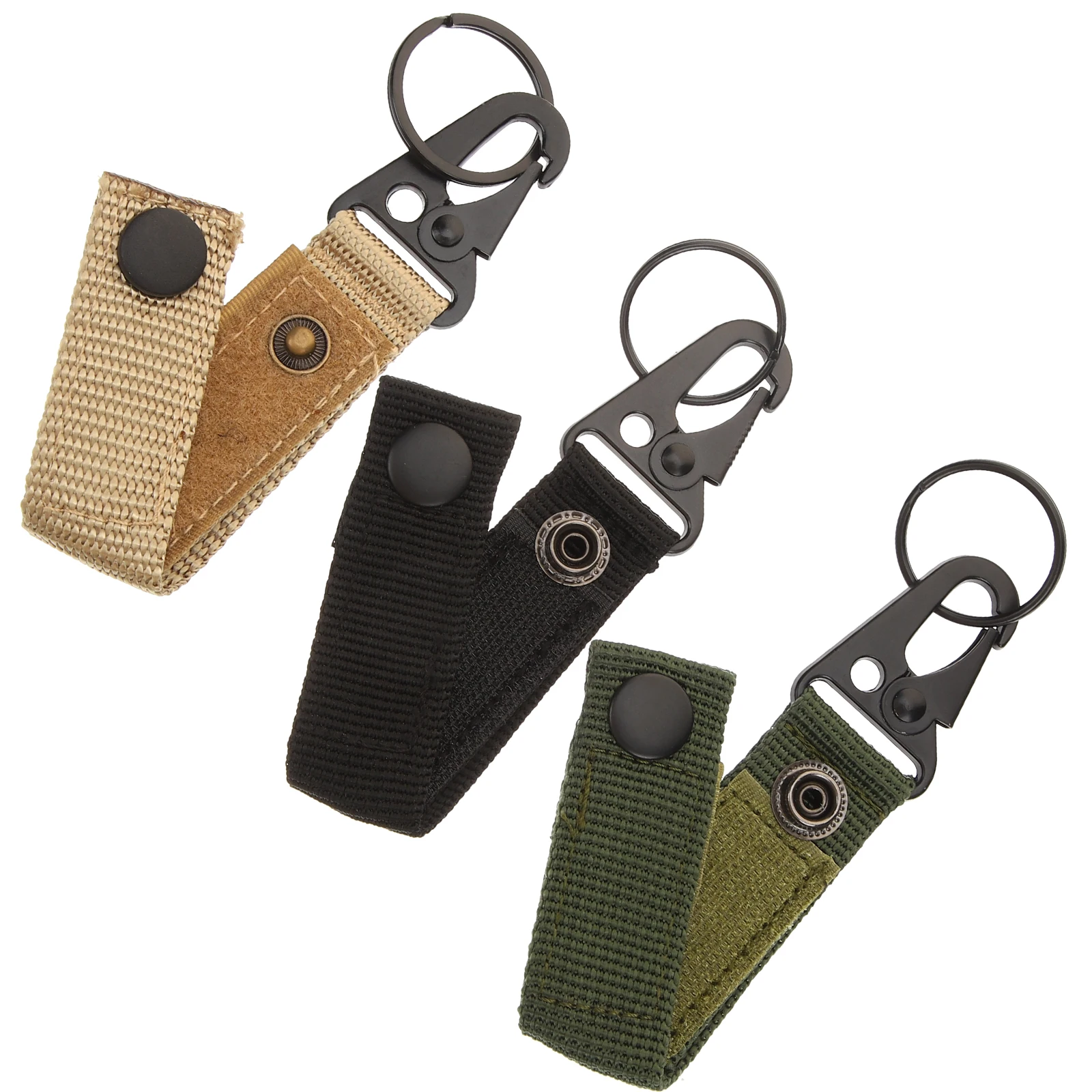

3Pcs Hawk Beak Hooks Durable Nylon Webbing Straps Buckles Camping Hiking Water Bottle Holders Climbing Carabiner Outdoor Key