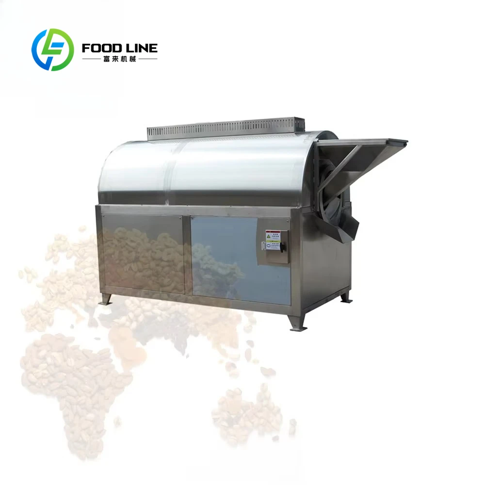 Customized Food Grade Industrial Roaster Pistachio Cocoa Beans Chestnut Hazelnut Nuts Frying Machine Durable
