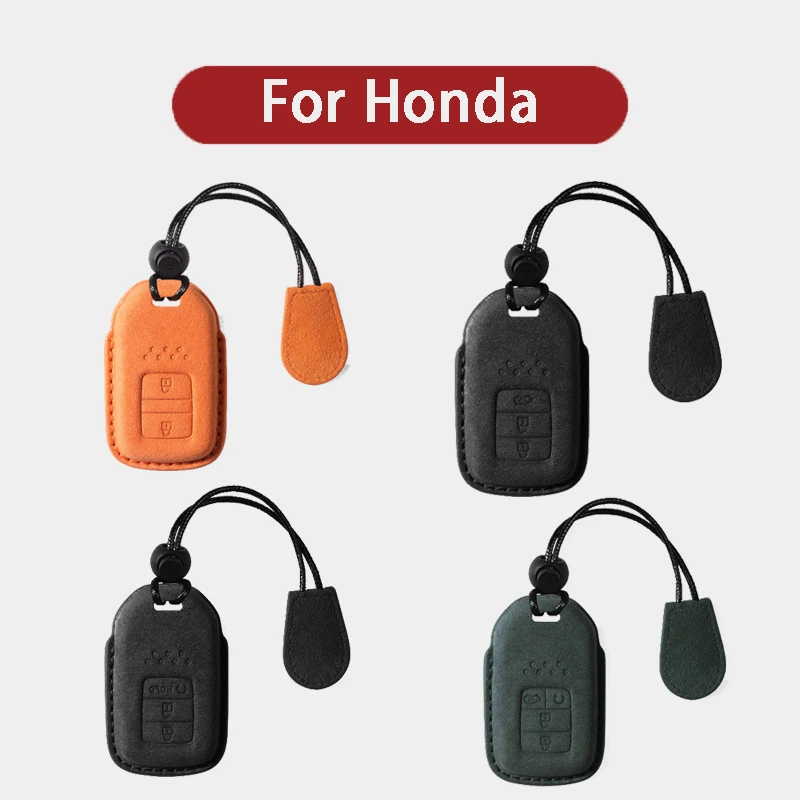 

Suede Leather Car Remote Key Case Cover Fob for Honda HRV CRV XRV Accord Crider City Pilot Vezel Spirior Odyssey Civic Fit Jade