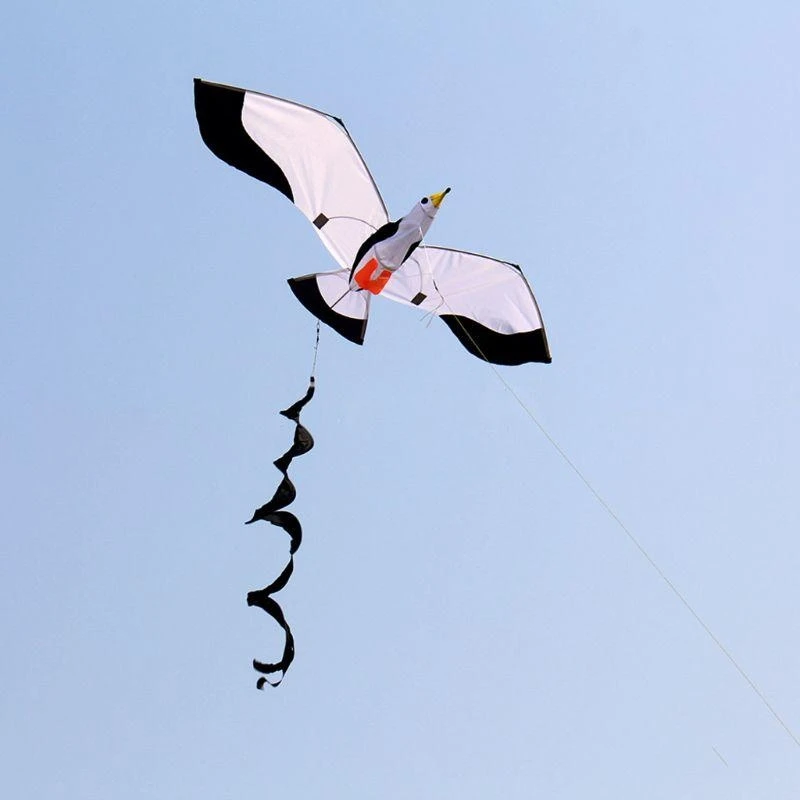 Cerf-volant mouette 3D pour enfants, Spinner à ressort, vol facile pour l'apprentissage du vent à basse vitesse, 15UB