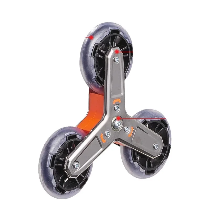 Shopping cart wheels, casters, crystal PU wear-resistant wheels, triangular upper stair wheels, foldable