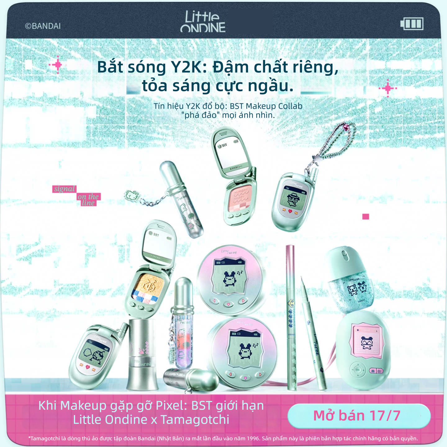 LITTLE ONDINE | Bảng trang điểm đa năng Phiên Bản Hợp Tác Little Ondine x Tamagotchi