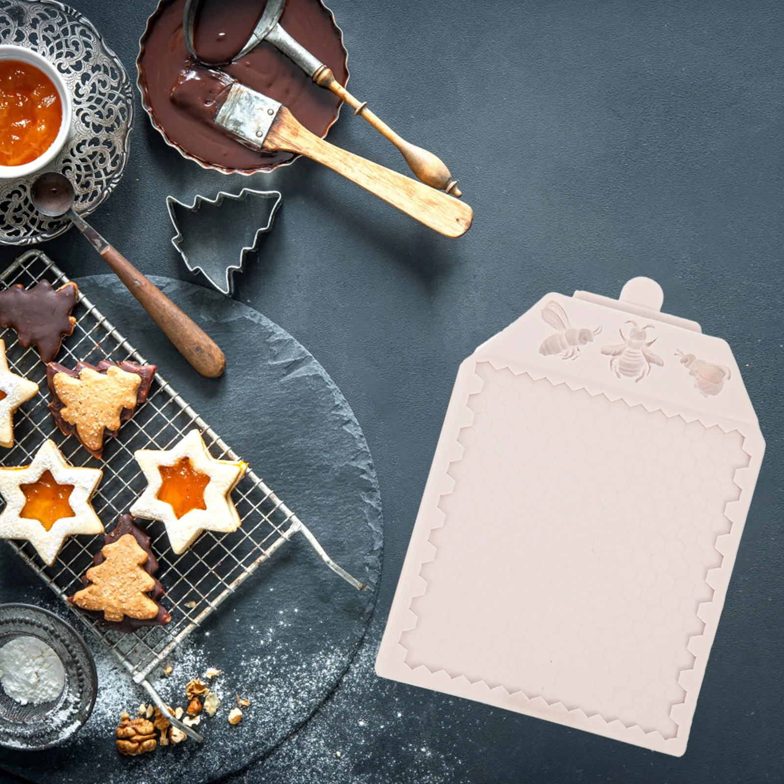 

3 Pcs Honeycomb Fondant Mold Candy Baking Tools Silicone Mould Clay Moulds Chocolate Molds Silica Gel Cake for