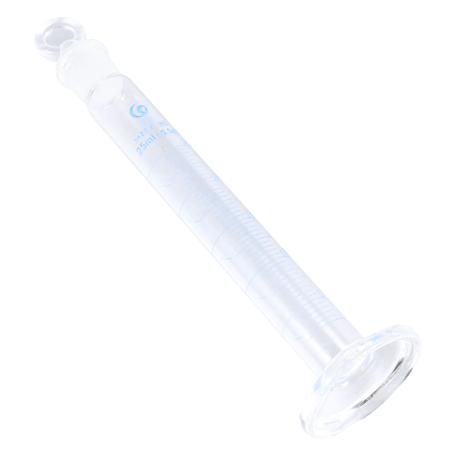 

1Pcs Glass Measuring Cylinder 25Ml Thick High Heat Resistance Laboratory Graduated Cylinder Stopper Chemical Test Tube