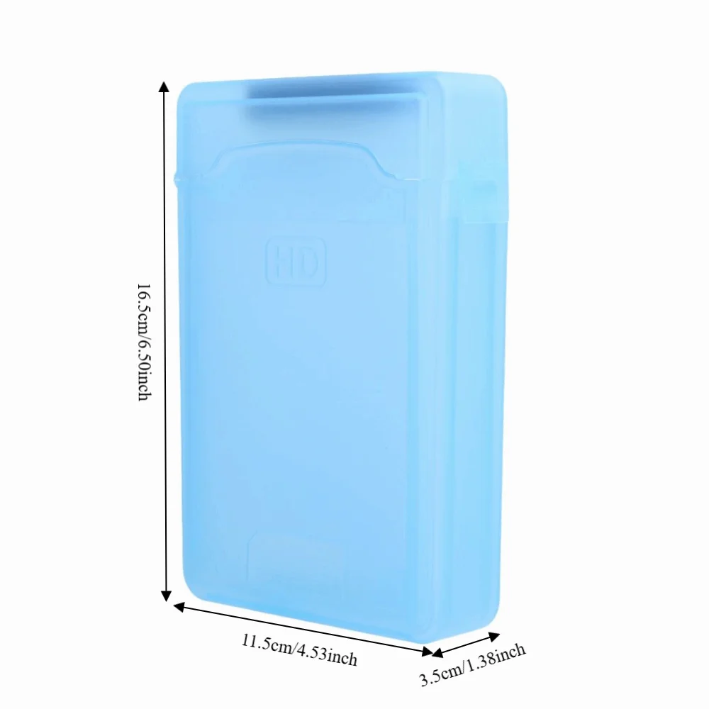 3.5in Hard Disk Protection Box ABS Transparent Not Inclube Hard Disk Hard Drive Case Anti Static Shockproof