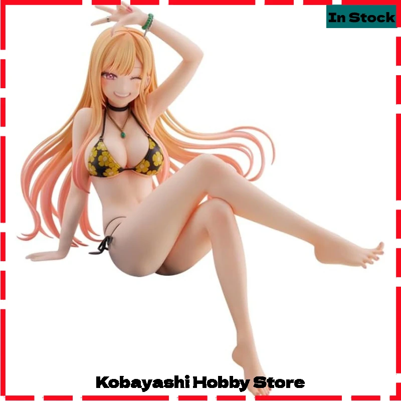 

Kitagawa Marin Swimsuit Anime Girl Statue, 19cm Scale Collectible Desktop Decoration Ornament