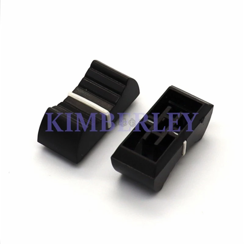10PCS 24x11x10mm Plastic Mixer Fader Knob Black White Straight Slide Potentiometer Push Key Cap 4mm Hole Volume Switch Caps