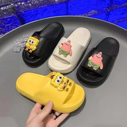 Spongebob Squarepants Summer Autumn women Slippers Cartoon Cute Couple Personality Creative Indoor Outdoor Shoes child Slippers