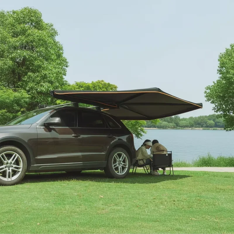 

Awnlux Outdoor Fast Setup Car Canopy for Waterproof Side-Mounted Car Tent 270-Degree Hexagonal Sun-Blocking Awning