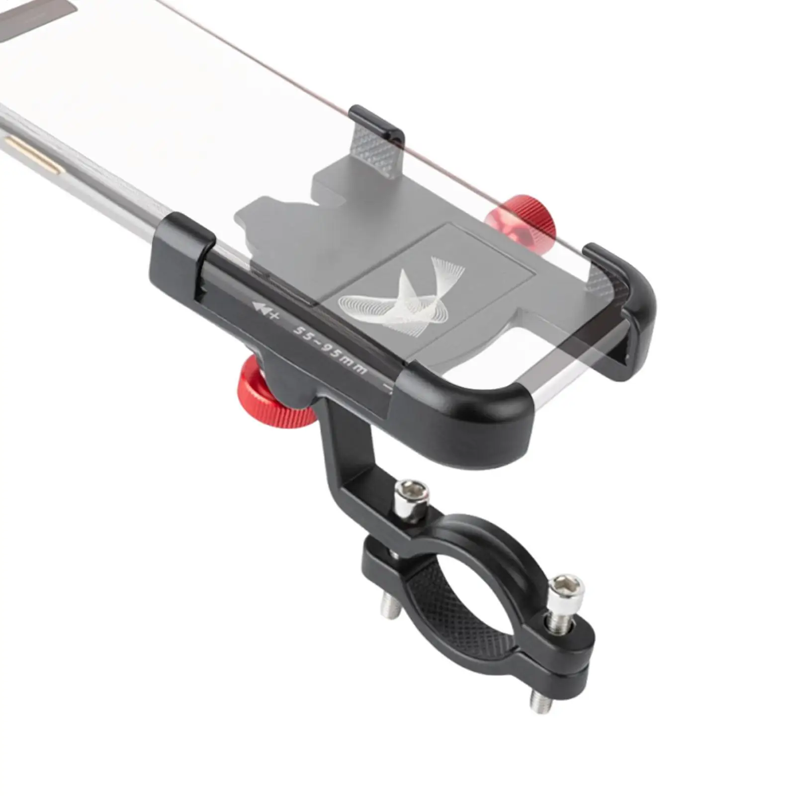 

Motorcycle Phone Mount Holder Scooter Handlebar Phone Mount 360 Degree Rotation Anti-Slip Cellphone Navigation Stand Accessories