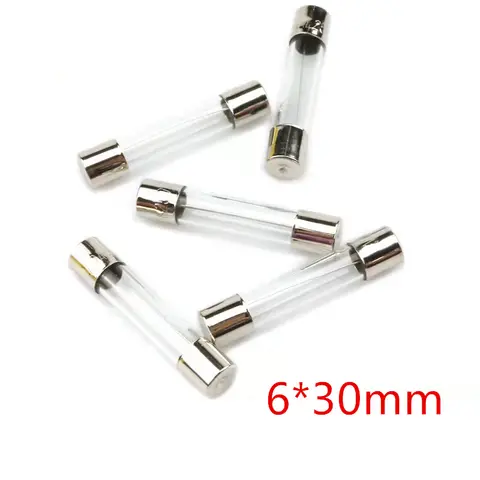 10/20/lot 한 판매 6*30mm 빠른 불어 유리관 퓨즈 6x30mm 250V 100mA 200mA 250mA 315mA 500mA 630mA 750mA 20A 25A 30A AMP 퓨즈