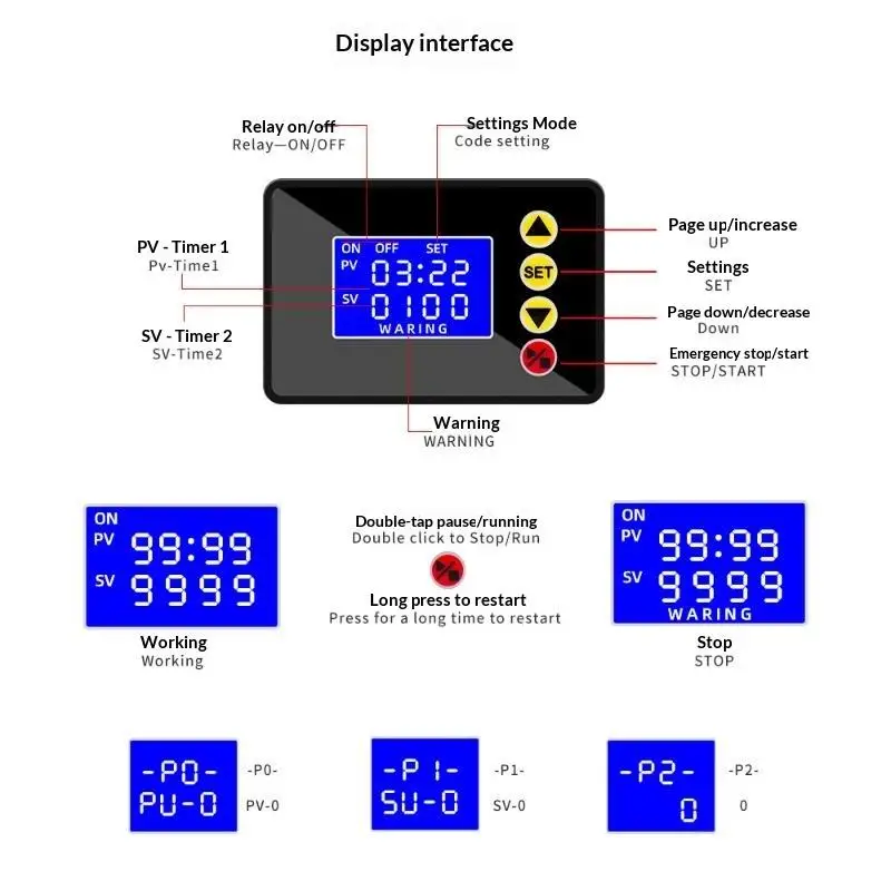 LCD Digital Timer Delay Switch Relay Programmable Microcomputer Controller 12V 24V 110V 220V For Industrial Equipment
