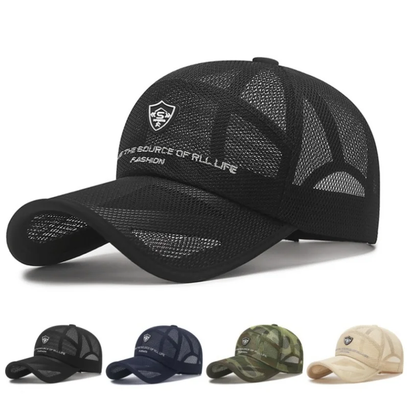 

Summer Breathable Mesh Quick Drying Sports Running Cap Men Women An-ti UV Sunhat Letter Printed Golf Baseball Hat Hiking Visors