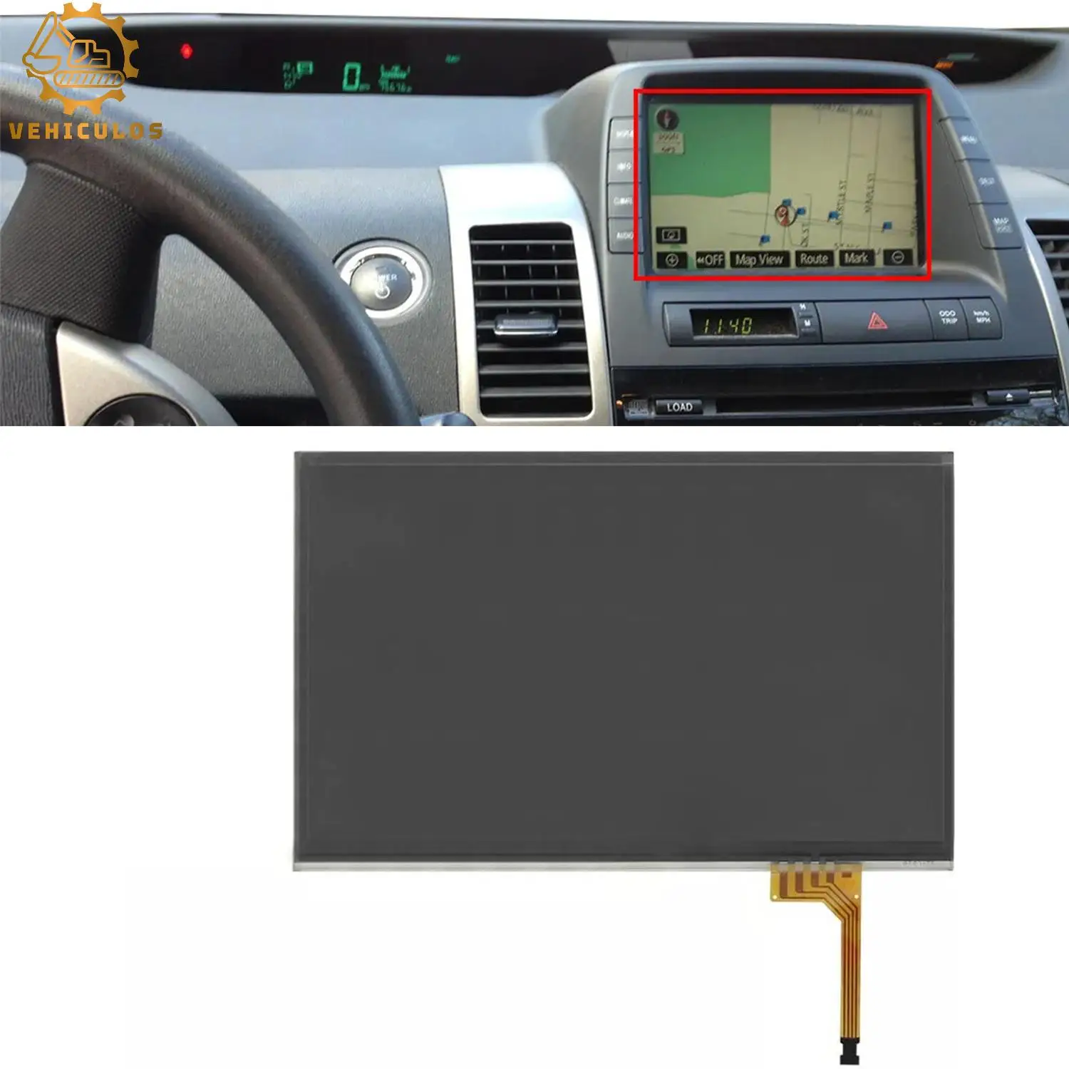 

1PCS 7.3" Touch Screen Digitizer LTA070B510F LTA070B511F For 2004-2009 Toyota Prius Hybrid Sedan 86110-47210 86110-47220 New