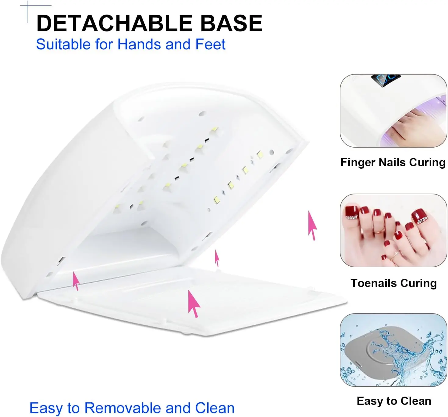 Wiederaufladbare UV-LED-Nagellampe, 66 W, kabelloser Nageltrockner für Gelpoliermittel, professionelle Nagelkunst-Maniküre-Werkzeuge für Zuhause und Salon