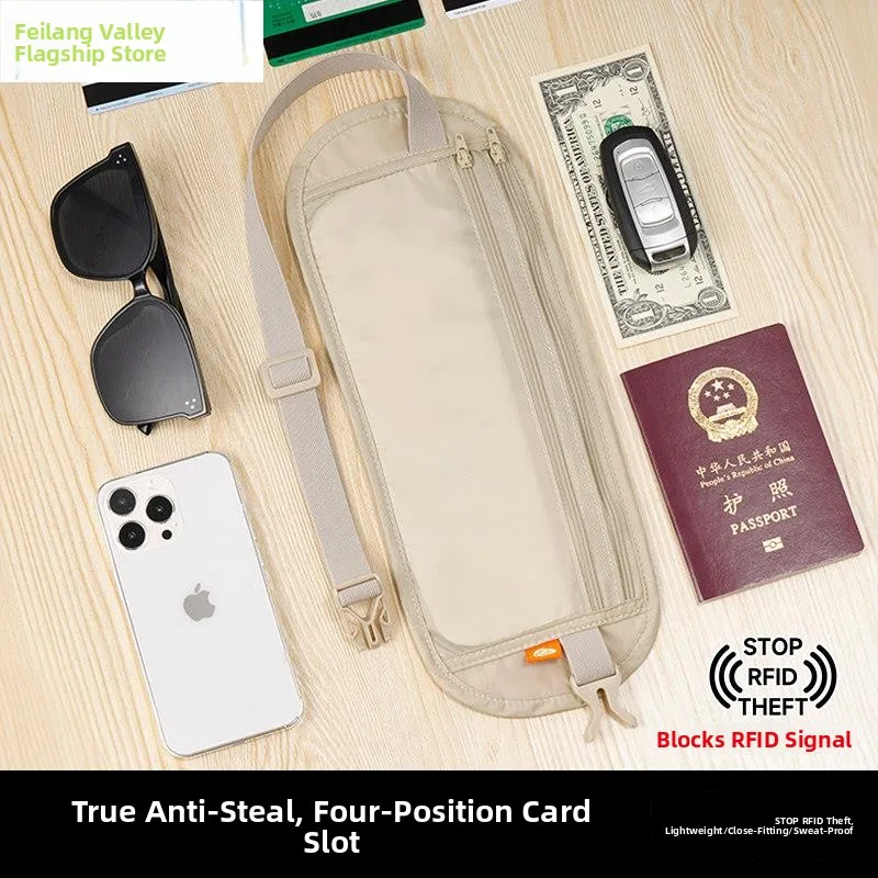 Mochila Deportiva Invisible Reforzada, Riñonera Antirrobo para Viajes y Actividades al Aire Libre, Cartera para Pasaporte, Bolsa para Artículos Personales