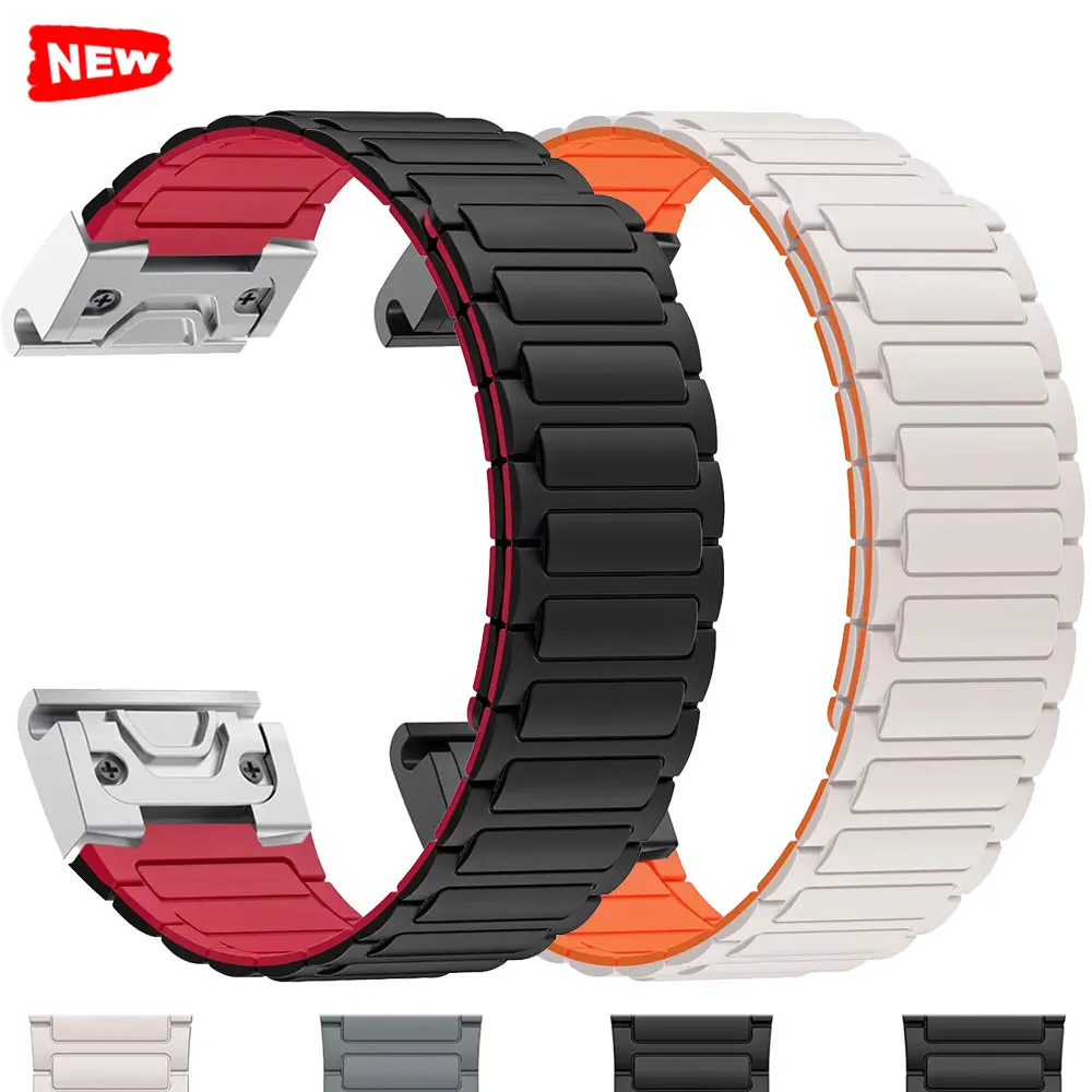 Magnetisches Schlaufenband für Garmin Fenix 8X 7X 51 mm Instinct2X Armband Quick Fit 26 mm für Garmin Fenix 3 Quaitx 3 Enduro 2 Armband