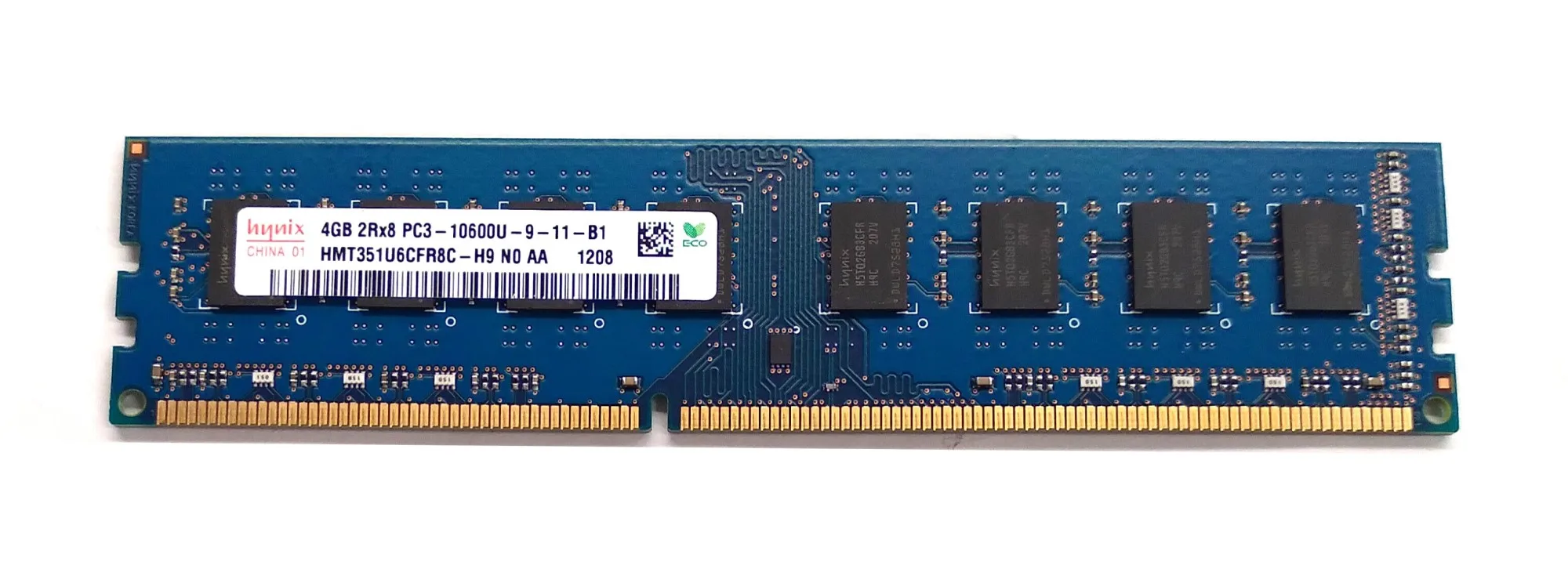 

Hynix HMT351U6CFR8C-H9 Модуль памяти 4 ГБ — 2Rx8 PC3-10600U — CL9 — 240 контактов — используется, как новый