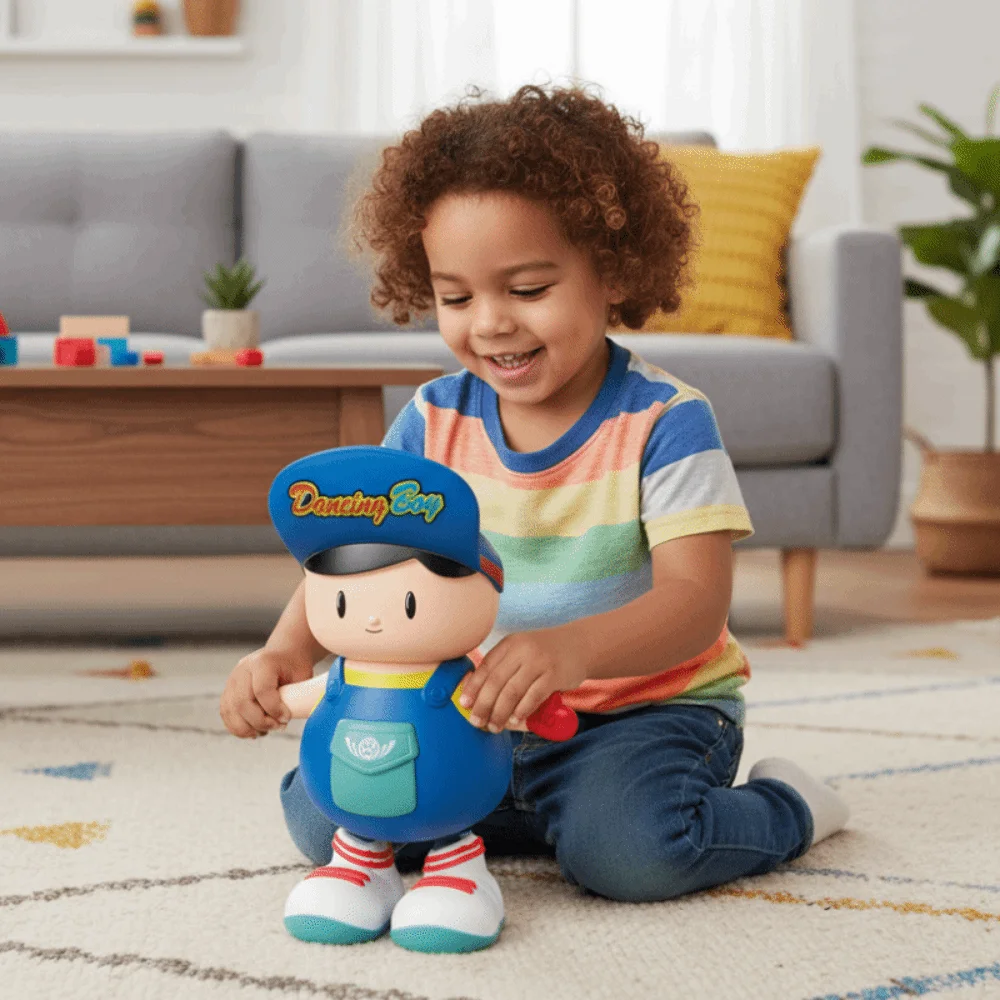 LED 춤추는 소년 피규어 플라스틱 조명 포함 춤추는 스윙 소년 움직이는 컬렉션 어린이 전기 장난감 유아용