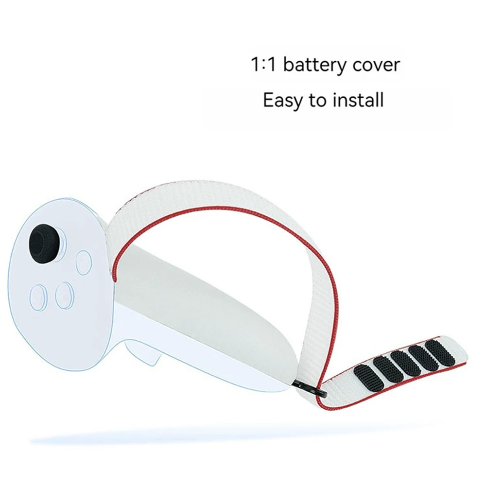 مجموعة ملحقات سماعة الرأس VR غطاء البطارية الأشرطة النشطة القابلة للتعديل عدسة القماش قبعات عصا التحكم لمقابض وحدة تحكم Meta Quest 3 VR