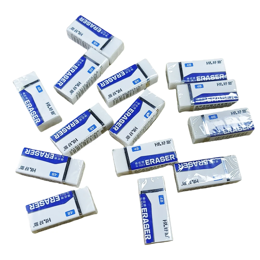 24 шт., ластик с низким содержанием пыли 4B, чистый, без остатков, детские канцелярские принадлежности для студентов, в упаковке, письменные принадлежности для начальной школы
