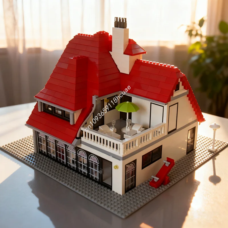 

2609 шт. MOC вилла 2 0 городская модель строительные блоки игрушки строительство собрать образование рождественские подарки кирпич детский день рождения