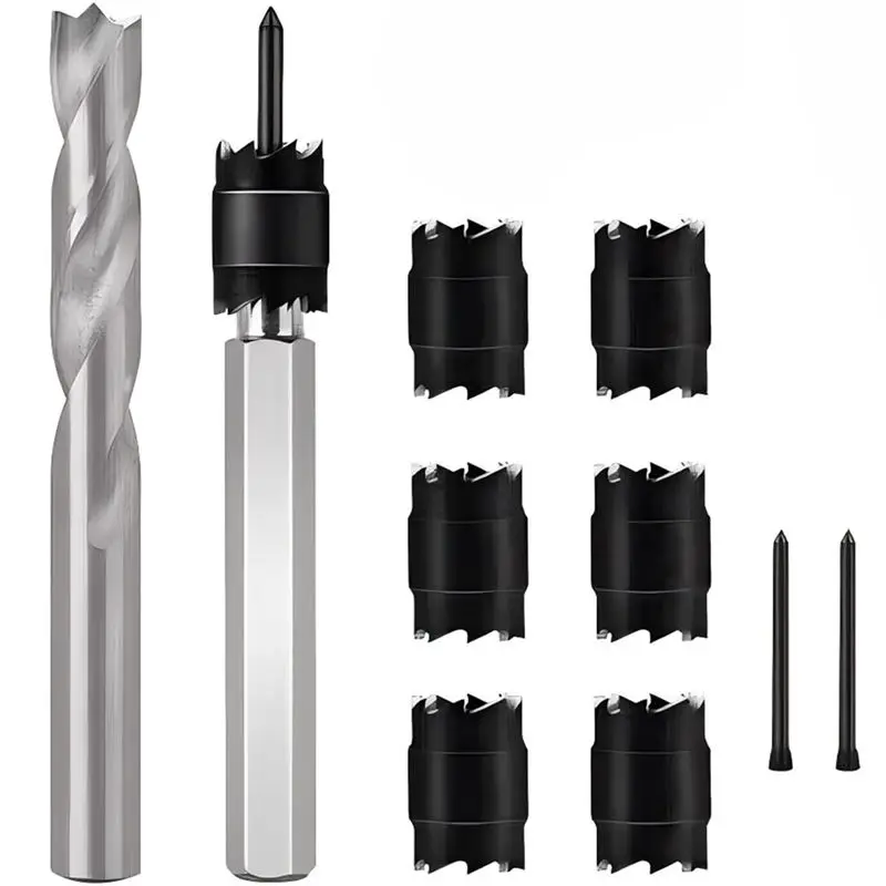 

A84X-10Pcs Spot Weld Cutter Sets Double Sided, 3/8In & 5/16In HSS Rotary Spot Weld Cutter Remover Drill For Power Drill Spot