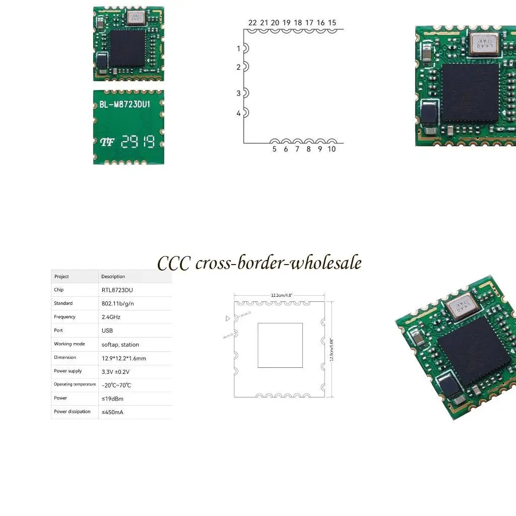 

L41F RTL8723DU 6223E-UUD Беспроводной модуль 2-в-1 USB-интерфейсы WiFi BT4.2 BluetoothCompatible Module