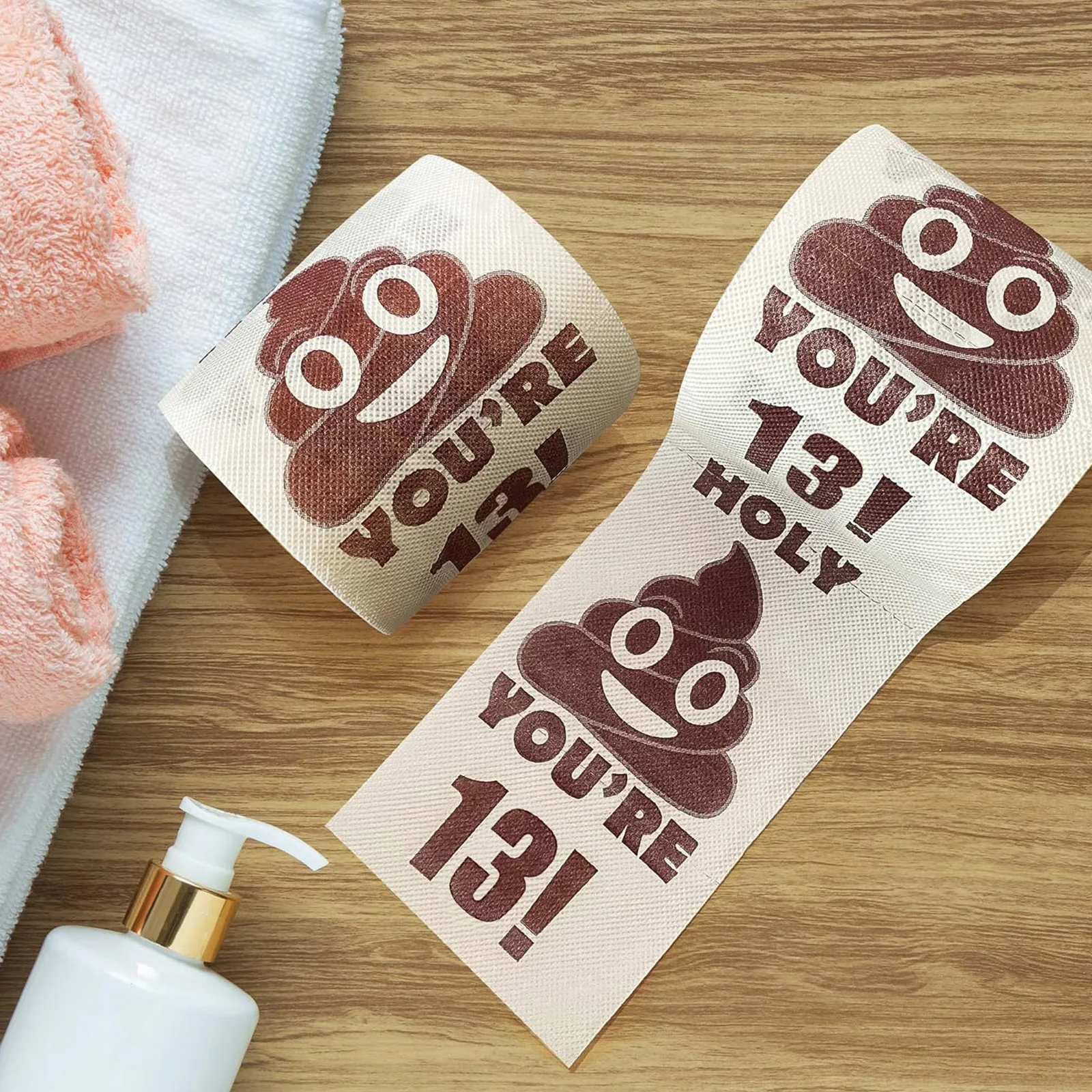 Happy Birthday Gifts, 3-Ply Funny Toilet Paper Roll,Pranks & Surprises Bathroom Decor for Boys Son and Girls view 4