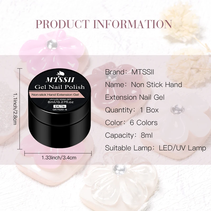 MTSSII 7ML Non Stick Hand Extension Harde Gel Nagellak Voor DIY 3D Carving Bloem Modellering Nail Art vormgeven Effen Gel Vernis
