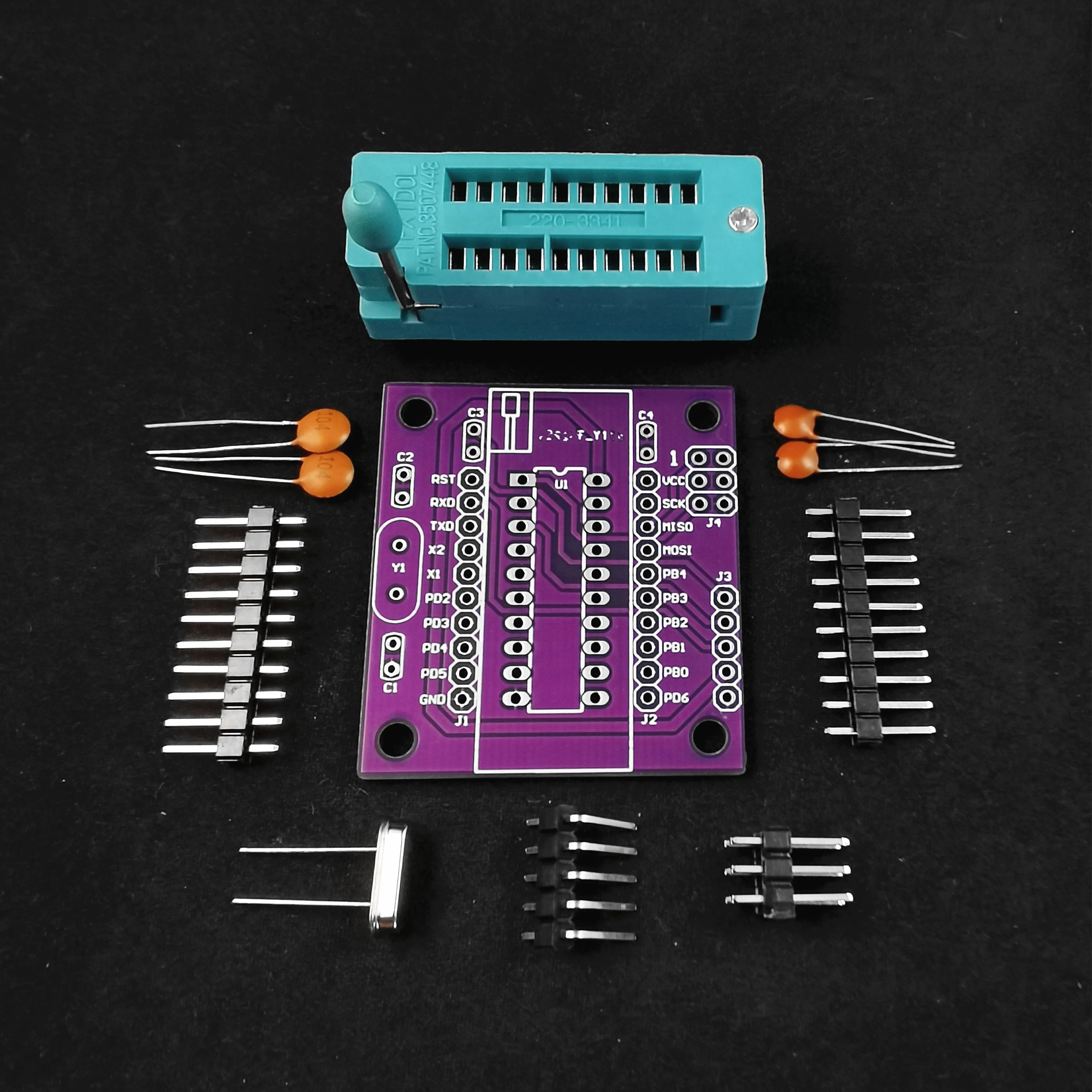 miniCore ATtiny2313/4313/A/V-10PU DIP20 Minimum System Board Can Make Arduino Programming Block With ISP6 and Serial Inteface