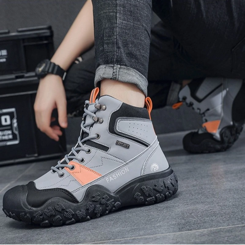 جديد كبير الحجم اللون منعت شقة أعلى منتصف أعلى مقاومة للاهتراء المضادة للانزلاق المهنية عالية الجودة العلامة التجارية أحذية المشي لمسافات طويلة في الهواء الطلق #5