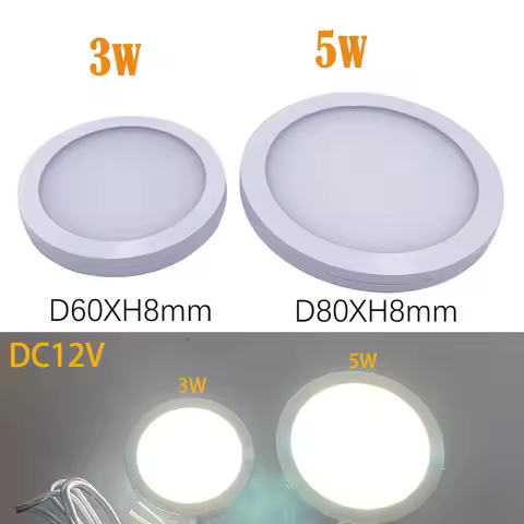 1Pcs Campervan Caravan Light 12v LED Indoor Lamp car Interior LED Reading light Cabinet Mini LED Ultra-thin 3W 5W Downlight