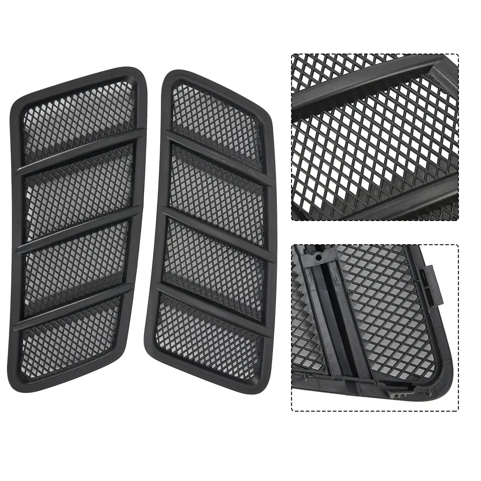 2x Hood Vent Grille Left+ Right 1668800105 1668800205 For Mercedes W166 GL GL350 GL450 GL550 GL63 ML ML350 ML550 ML63 2012-2015