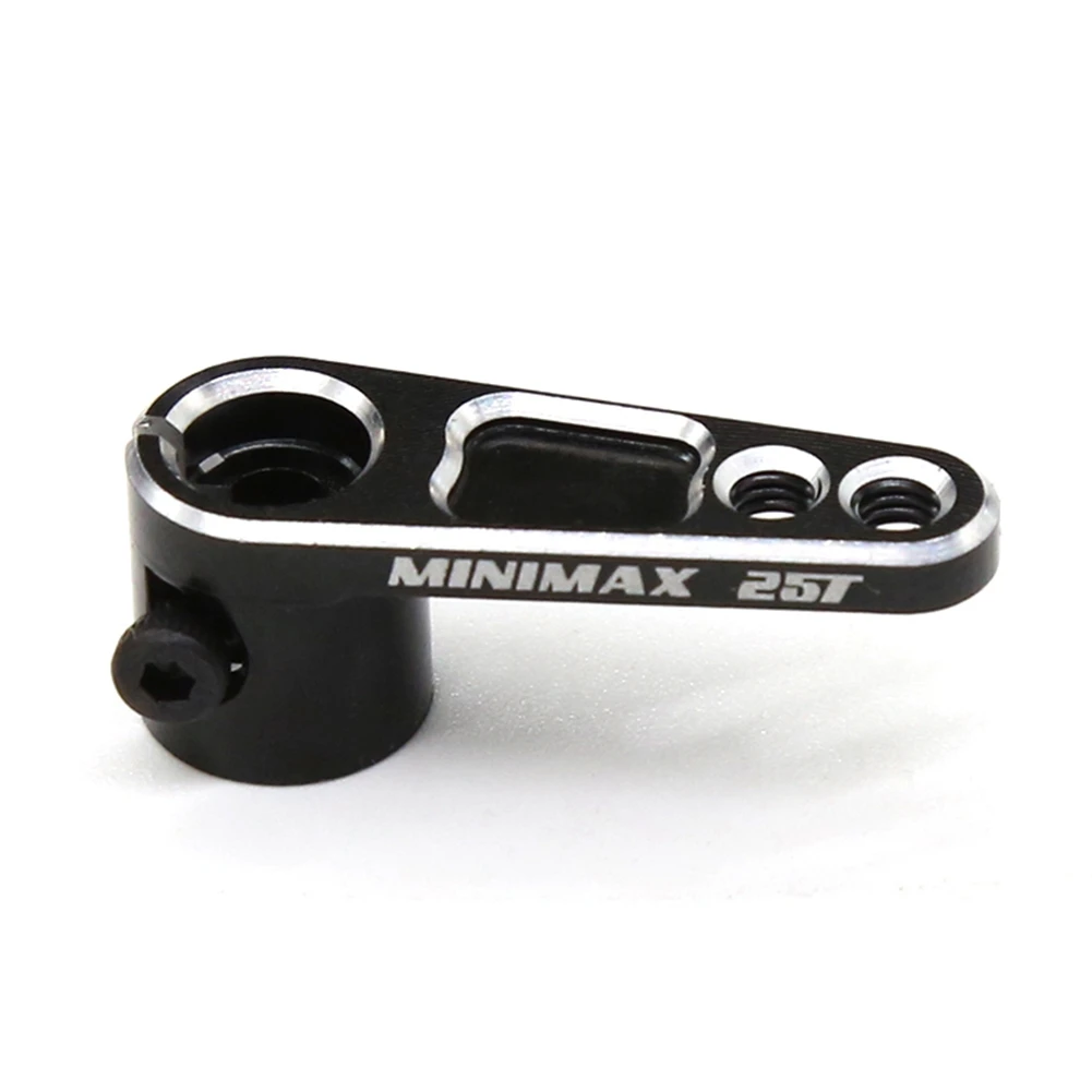 Alumínio Servo Horn Steering Braços para RC Crawler Truck, Preto, 25T, Traxxas TRX4