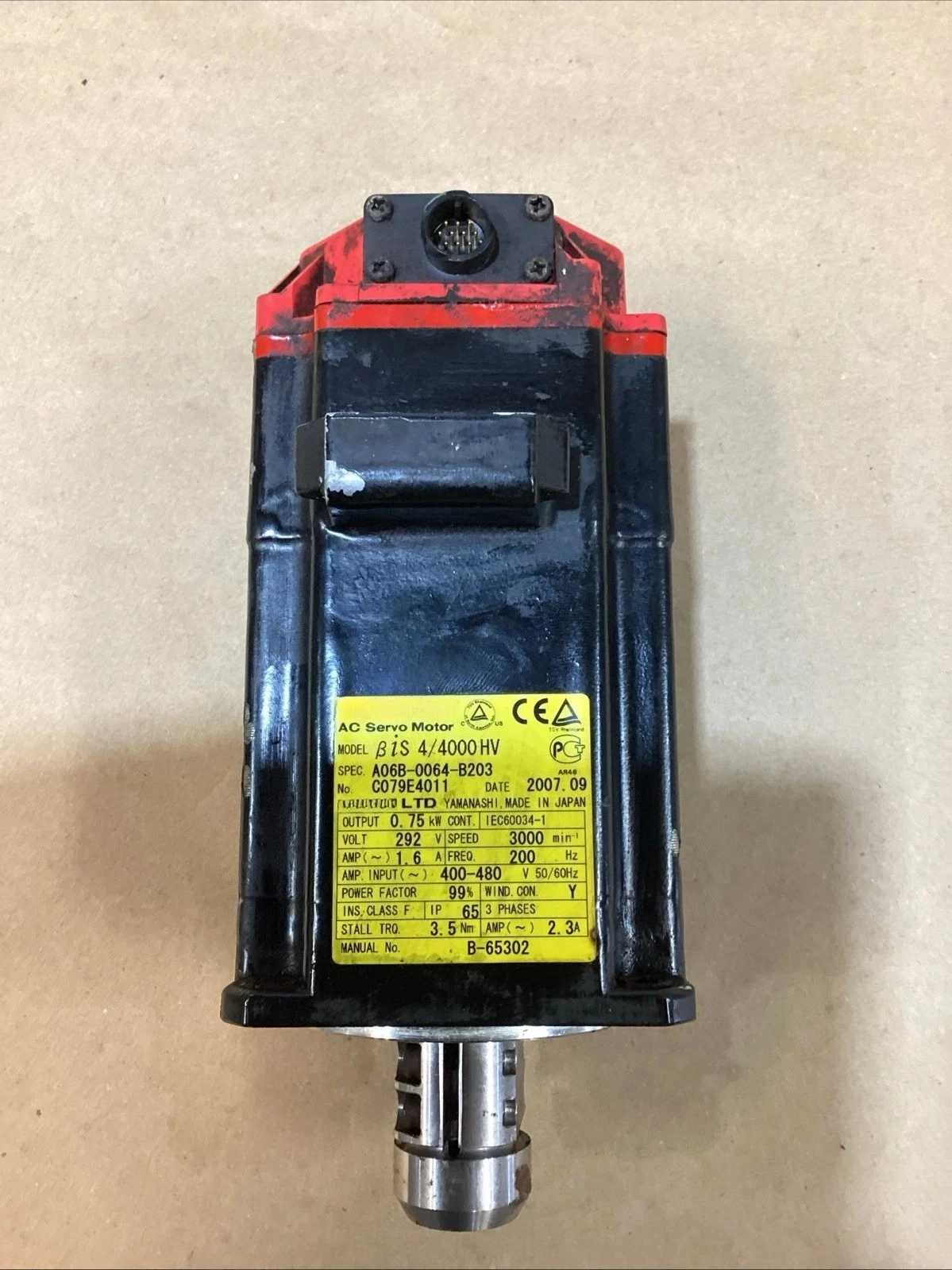 

A06B-0063-B203 Для FANUC A06B-0063-B203 Б/У серводвигатель переменного тока
