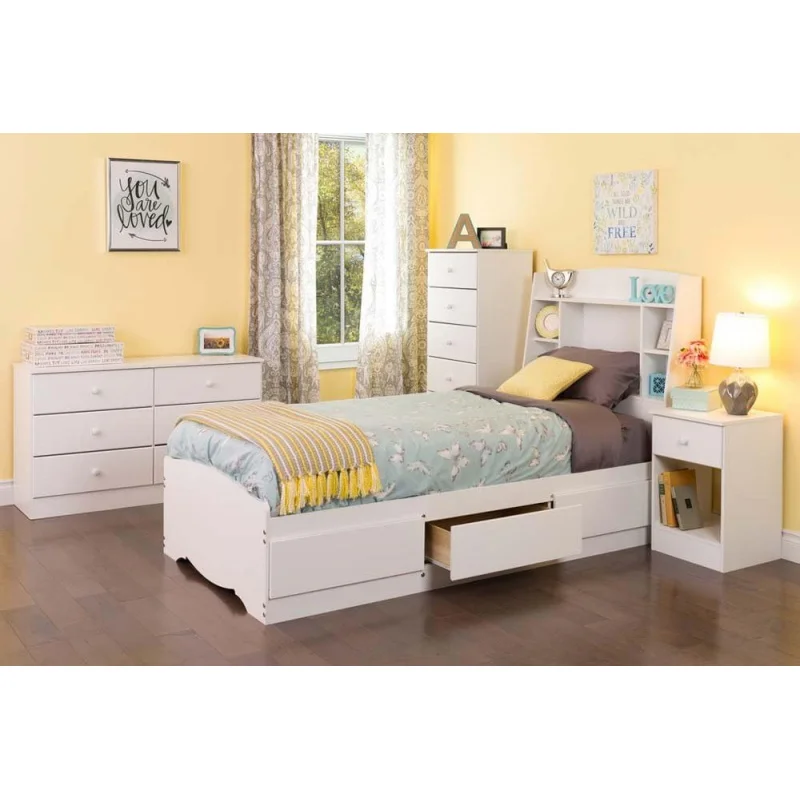 Prepac Astrid Tall White Dresser:16