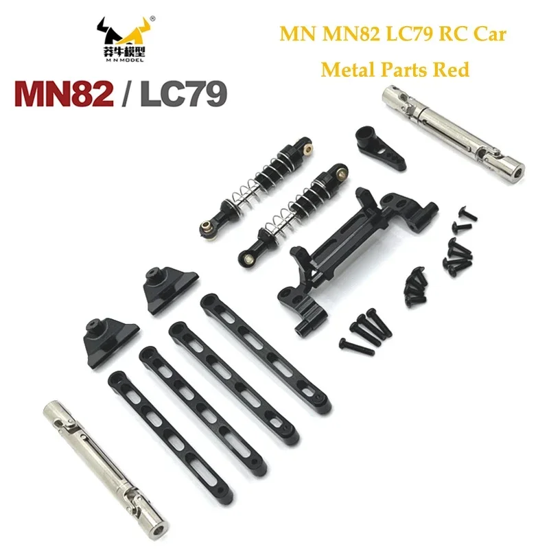 MN82 수정 섀시 키트, 금속 업그레이드 부품, 7 피스 세트, MN 모델 1/12 LC79 MN82 MN78 RC 자동차 자동차 액세서리에 적합