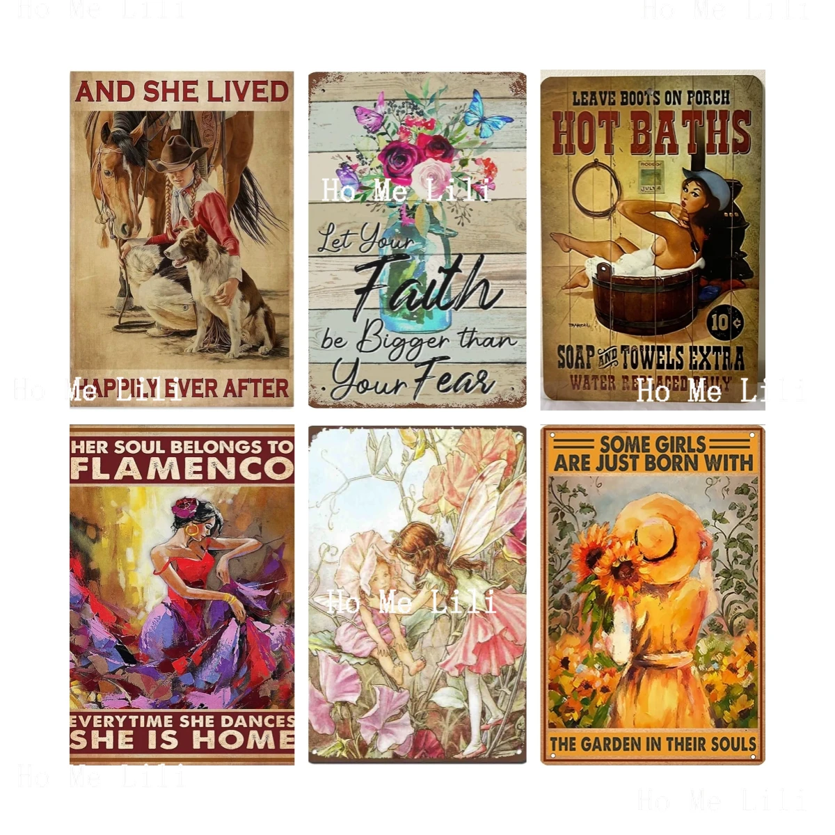 Some Girls Are Born With A Garden Soul To Make Your Faith Greater Than Your Fear Fun Home Decor Metal Signs