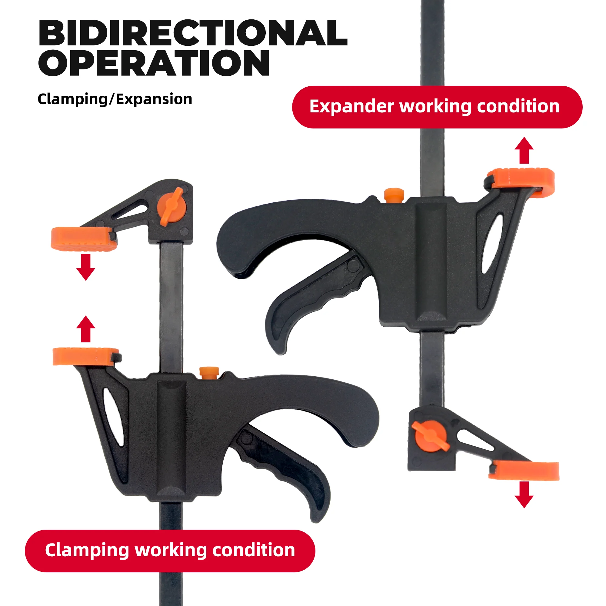 1/2/4pcs F-Bar Clamp Set - 4-Inch Woodworking F Clamps - Quick Ratchet Release Squeeze Clamps for Carpentry - Woodworker's DIY