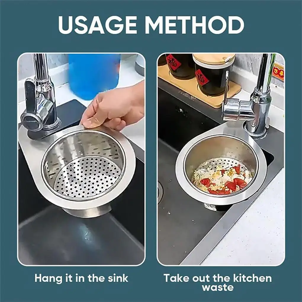 Stainless Steel Swan Sink Filter Basket Efficiently Collect Residue Sewers Unobstructed Easy