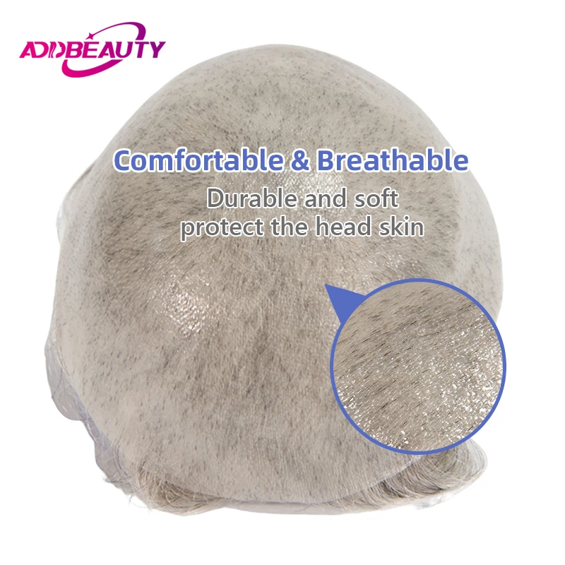 

Full PU Natural Men's Wig Vloop Suoper Thin Skin 0.02-0.03mm Human Hair Wigs Men Toupee Indian Remy Hair System Unit Hairline