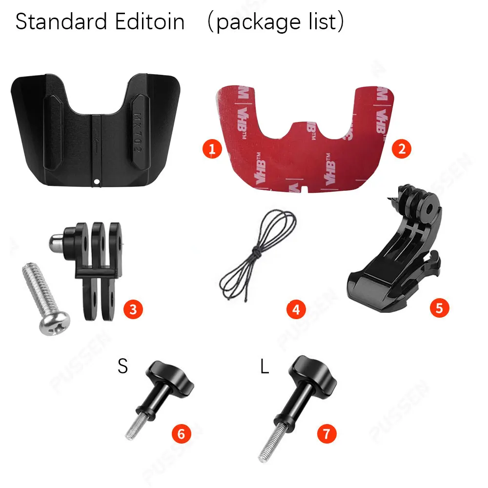 Uchwyt na kask LS2 MX702, niestandardowy aluminiowy uchwyt GoPro do Hero 13/12/11/10/9, Insta360 Ace Pro2, DJI Action 6, 5Pro, Nano — zdjęcie produktu 6