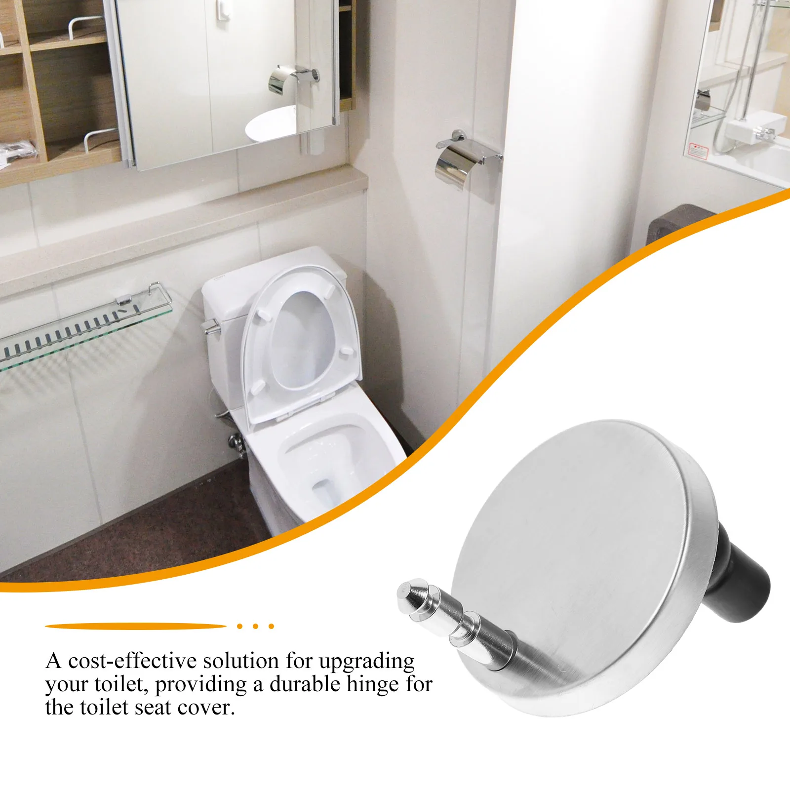 مجموعة براغي مقعد المرحاض من الفولاذ المقاوم للصدأ مكونة من عبوتين من البراغي العالمية المفصلية المثبتات البديلة لغطاء المقعد