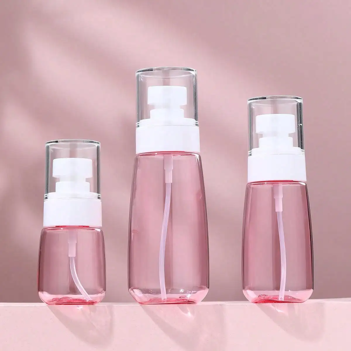 2 Stück 30 ml 60 ml 100 ml tragbare UPG-Sprühflaschen feiner Nebel feuchtigkeitsspendender Toner Hautpflege Kosmetik separate Flasche rosa blau Reise R