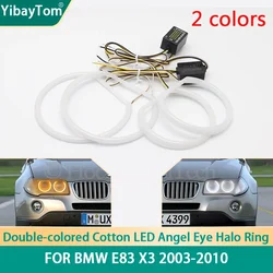 Super Bright Excellent SMD Cotton Light Switchback LED Angel Eye Ring DRL Kit For BMW E83 X3 2003-2010 Accessories
