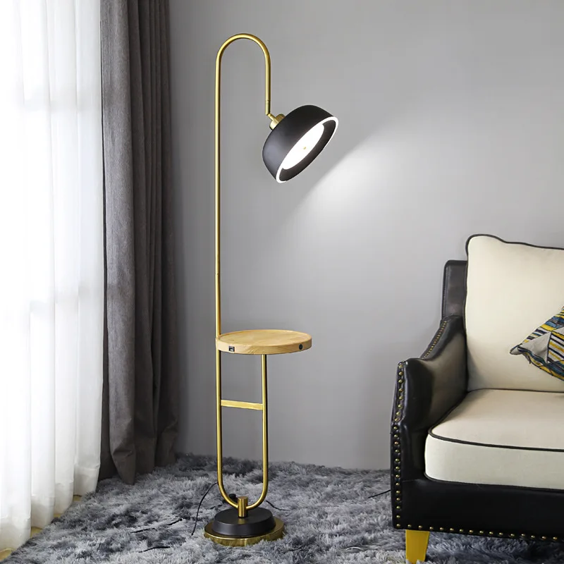 

American Wireless Charge Home Decorative Floor Light Indoor Bedroom Living Room Storage Stand LED Floor Lamp